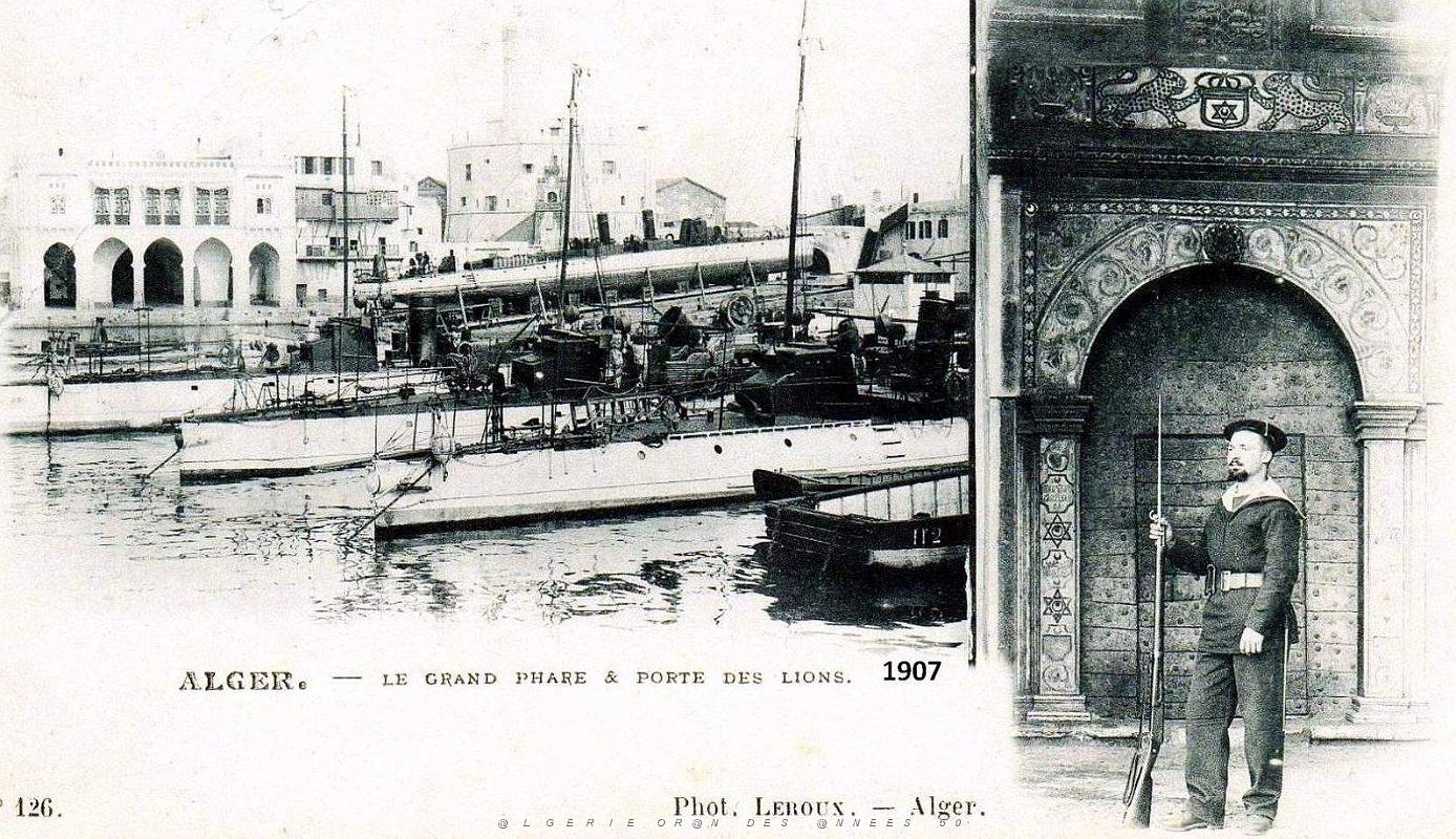 Alger - Grand Phare et Porte des Lions - 1910.jpg